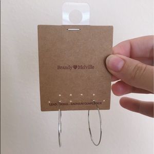 NWT Brandy Melville silver hoops